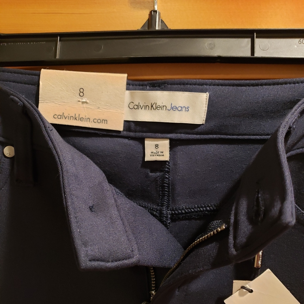 Calvin Klein Stretch Jeans Classic Navy Women's Size 8 (New) - Picture 4 of 6